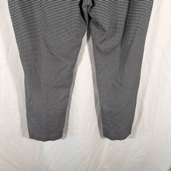 Chico's Dress Pants Women's 3 / 16 Petite Black White Elastic Waist High Rise - Picture 9 of 9